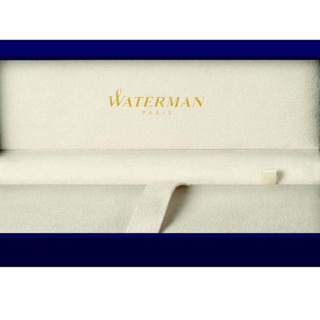 Waterman Hémisphère Colour Blocking Black & Blue Chrome Trim Rollerball Pen 1904600