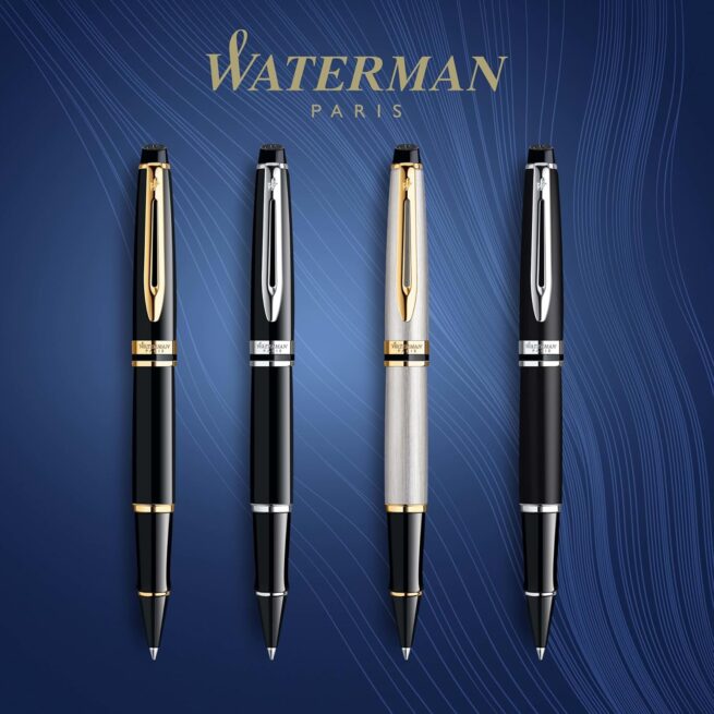 Waterman  Expert Reflections of Paris Gold Trim Rollerball Pen 3501170951682