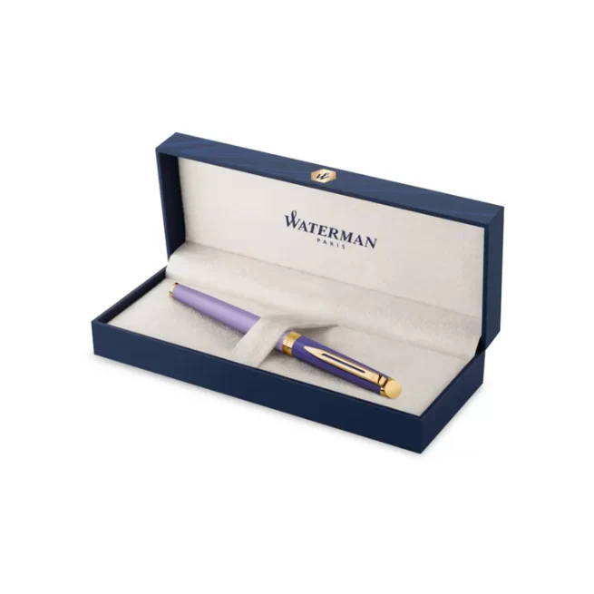 Waterman Hémisphère Colour Blocking Purple Gold Trim Rollerball Pen ‎2179922