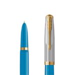 Parker 51 Turquoise Gold Trim Fountain Pen ‎8901198710097