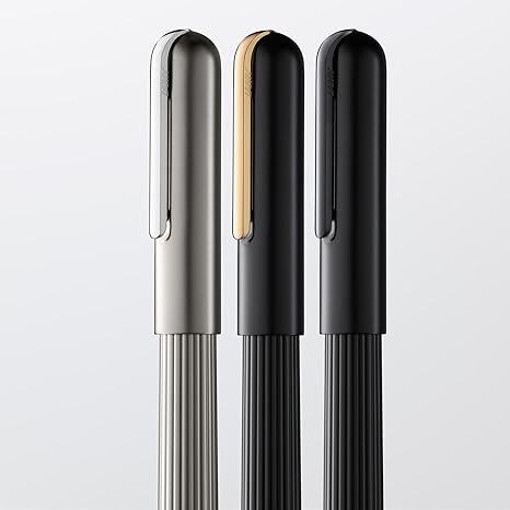 LAMY Imporium vulpen 060 - vulpen met ongewone behuizing in matzwarte PVD- afwerking, een gepolijste clip van goud (gegalvaniseerd) en een 14 kt. tweekleurige gouden penpunt - veerdikte B