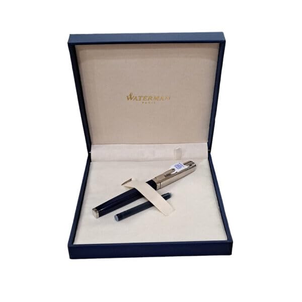 Waterman Exception L’Essence Du Bleu Chrome Trim Fountain Pen 8901198960768