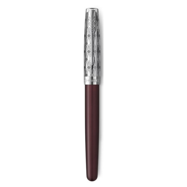 Parker Sonnet Metal & Red Lacquer Chrome Trim Fountain Pen