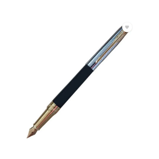 Parker Aster Contemporary Black & Chrome – Gold Trim Rollerball Pen 8902298161352