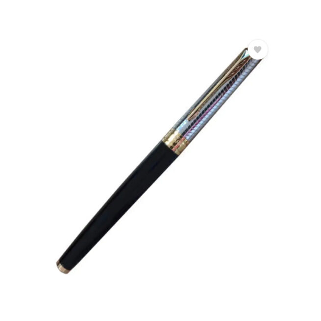 Parker Aster Contemporary Black & Chrome – Gold Trim Rollerball Pen 8902298161352