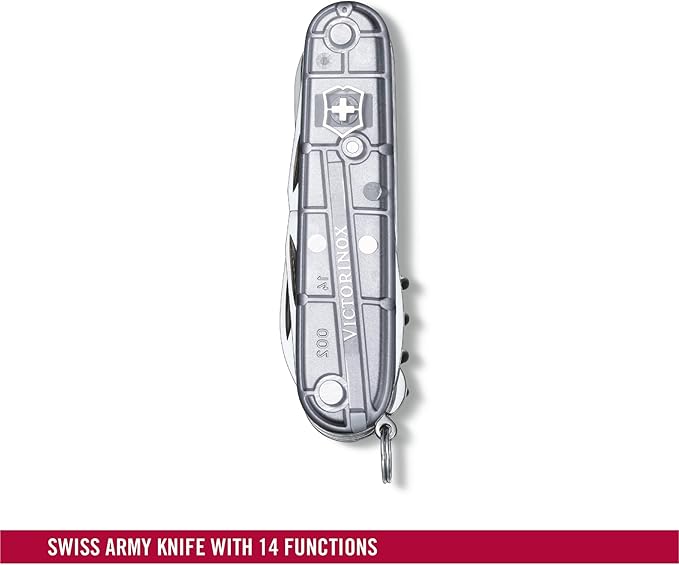 Victorinox Climber Silvertech 91 Mm Silver Translucent Swiss Army knife 1.3703.T7