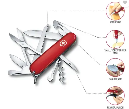 Victorinox Huntsman 91 mm Red Swiss Army knife 1.3713
