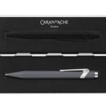 Caran D'Ache 849 Classic Line Matte Grey Roller Ball Pen {WP33528}.